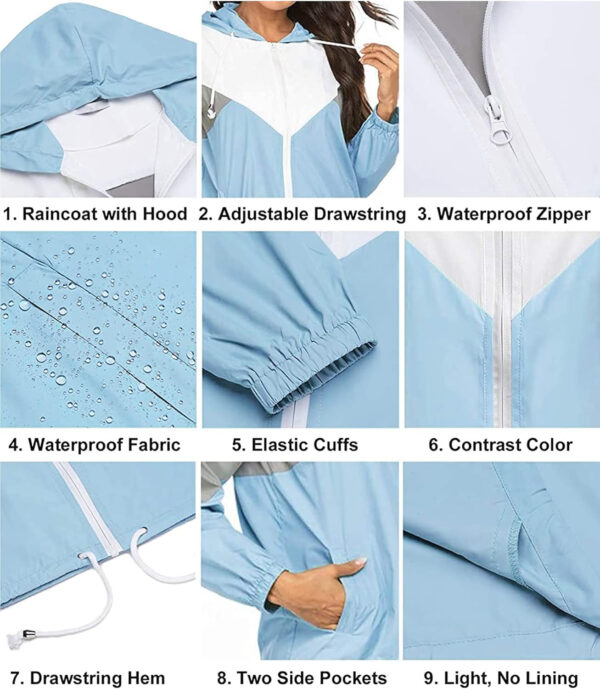 689c85b79981aa090c3854fdd66f78d7304f66c1b410816e3980c.jpg SoTeer Women's Waterproof Rain Jackets Lightweight Hooded Windbreaker Packable Active Outdoor Raincoat