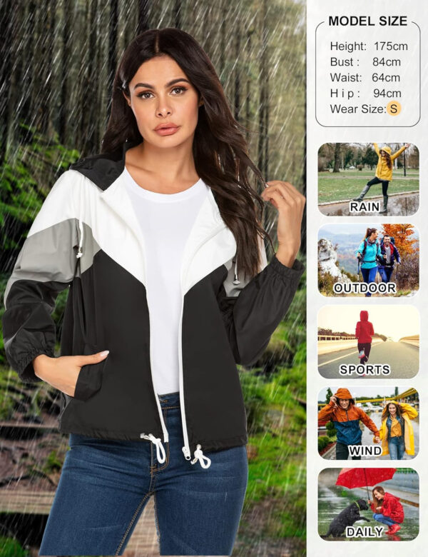 689c85bba9feccc63387413edd6d3152381fb2cc0b2edc5d66fca.jpg SoTeer Women's Waterproof Rain Jackets Lightweight Hooded Windbreaker Packable Active Outdoor Raincoat