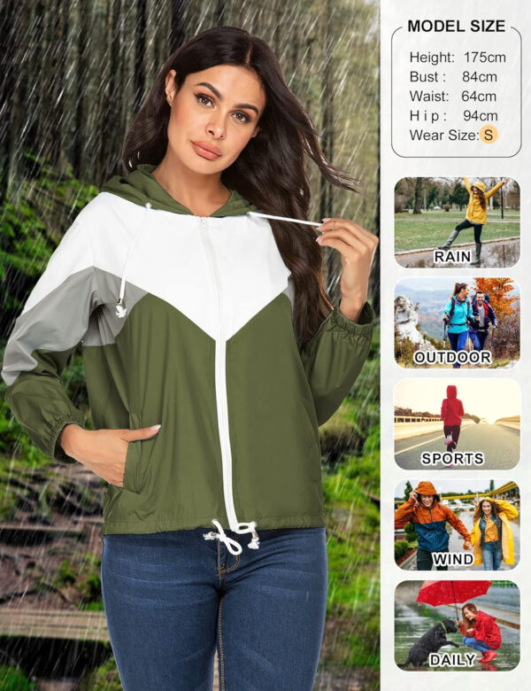 689c85c38ddbc8d3a4b93678aa61cfddf2a3bc67fc5677f1f328e.jpg SoTeer Women's Waterproof Rain Jackets Lightweight Hooded Windbreaker Packable Active Outdoor Raincoat
