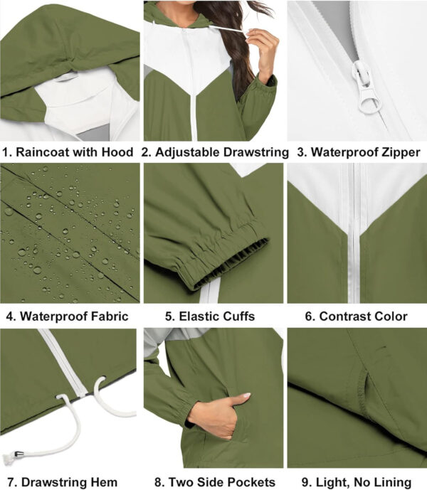 689c85c5af42b66726e6794f439899778e1f80277d0035c470347.jpg SoTeer Women's Waterproof Rain Jackets Lightweight Hooded Windbreaker Packable Active Outdoor Raincoat