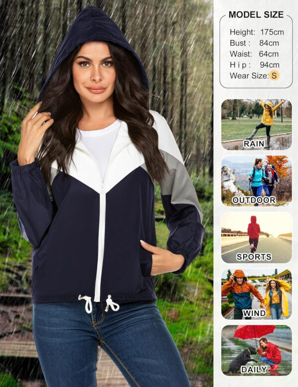 689c85c9ba690cdc22e4f960797f1e1c3c8a07f0b1ed333f994b4.jpg SoTeer Women's Waterproof Rain Jackets Lightweight Hooded Windbreaker Packable Active Outdoor Raincoat