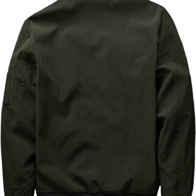 689c86b6477920fece2e0bb48977e2e7a70acf45db6a62cb91a33.jpg sandbank Men's Slim Fit Lightweight Softshell Flight Bomber Jacket Coat