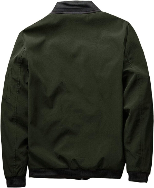 689c86b6477920fece2e0bb48977e2e7a70acf45db6a62cb91a33.jpg sandbank Men's Slim Fit Lightweight Softshell Flight Bomber Jacket Coat