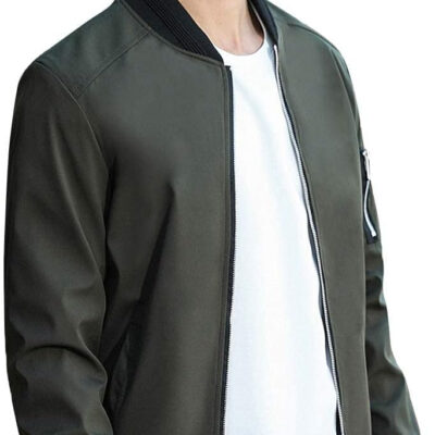 689c86ba05558d5c487c95e9ebc31c83d4d2a6b43801fd25773c9.jpg sandbank Men's Slim Fit Lightweight Softshell Flight Bomber Jacket Coat