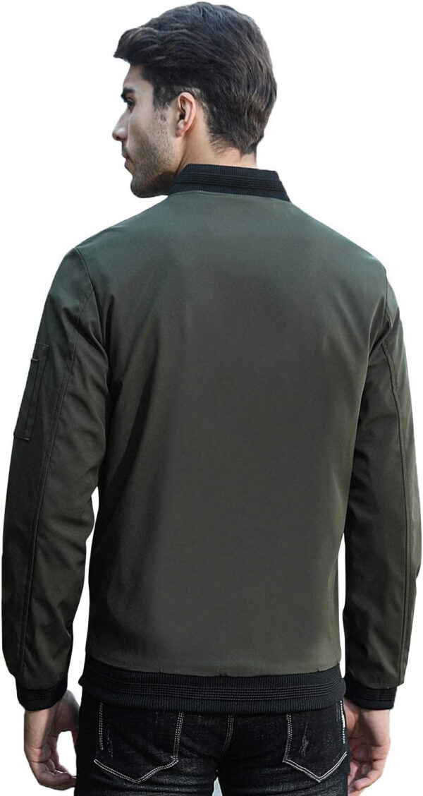 689c86bb86f1f621d22964f1c06d98940e53124e0ef48ccca24a8.jpg sandbank Men's Slim Fit Lightweight Softshell Flight Bomber Jacket Coat