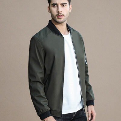 689c86bed9151657b63c6a7d9804c0f3ee567831dbf1dd7420200.jpg sandbank Men's Slim Fit Lightweight Softshell Flight Bomber Jacket Coat