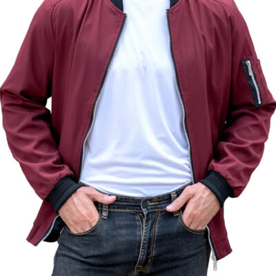 689c86c39e67d3de2f3b958aa45bc81c6626bcbed0b829bccd794.jpg sandbank Men's Slim Fit Lightweight Softshell Flight Bomber Jacket Coat