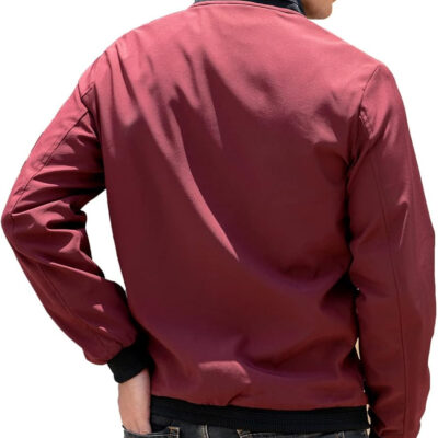689c86c759bf1e08f699b742e5bec09fe002401f496035e2b66e1.jpg sandbank Men's Slim Fit Lightweight Softshell Flight Bomber Jacket Coat