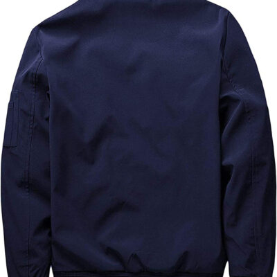 689c86cdedbc23965222f24b5b0c94a143eebf8177f12f9820e39.jpg sandbank Men's Slim Fit Lightweight Softshell Flight Bomber Jacket Coat