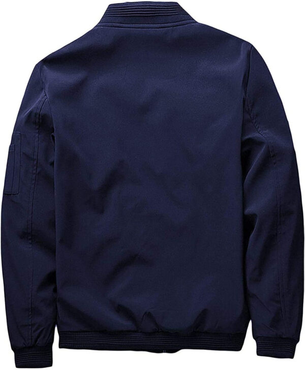 689c86cdedbc23965222f24b5b0c94a143eebf8177f12f9820e39.jpg sandbank Men's Slim Fit Lightweight Softshell Flight Bomber Jacket Coat