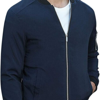 689c86d31f9d62e838a8e6094078dadb60dbd83f9baffc9947205.jpg sandbank Men's Slim Fit Lightweight Softshell Flight Bomber Jacket Coat