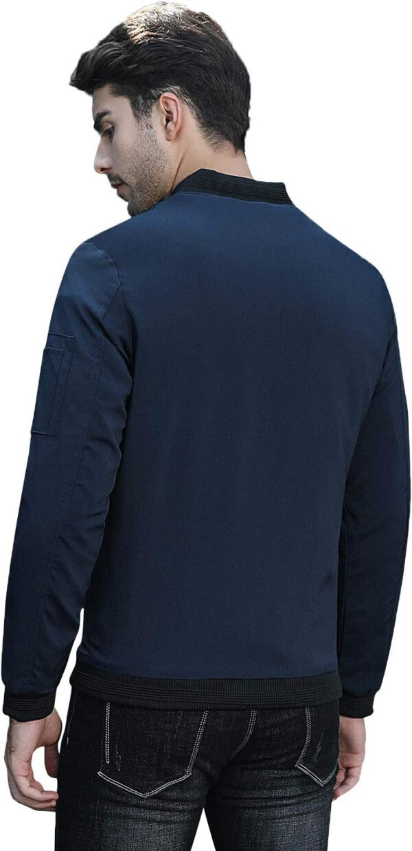 689c86d617cc24cfbe20367d6cd624314b9ed4daa7b52226911cd.jpg sandbank Men's Slim Fit Lightweight Softshell Flight Bomber Jacket Coat