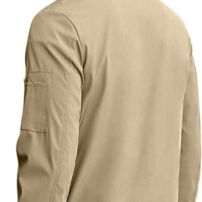 689c86e08ca8a1cc969323a8dcd5e0b2f0ebcffaf39143f8e2b0f.jpg sandbank Men's Slim Fit Lightweight Softshell Flight Bomber Jacket Coat
