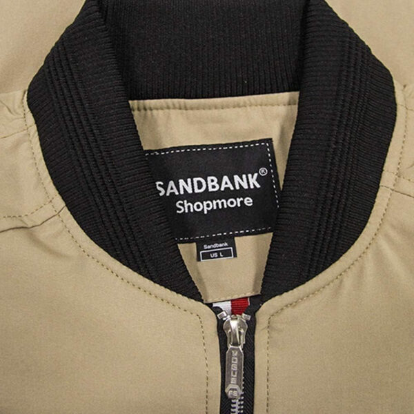 689c86e406a1eed0618b2a712af1143d6c4b1706fa5b9f3a8ab46.jpg sandbank Men's Slim Fit Lightweight Softshell Flight Bomber Jacket Coat