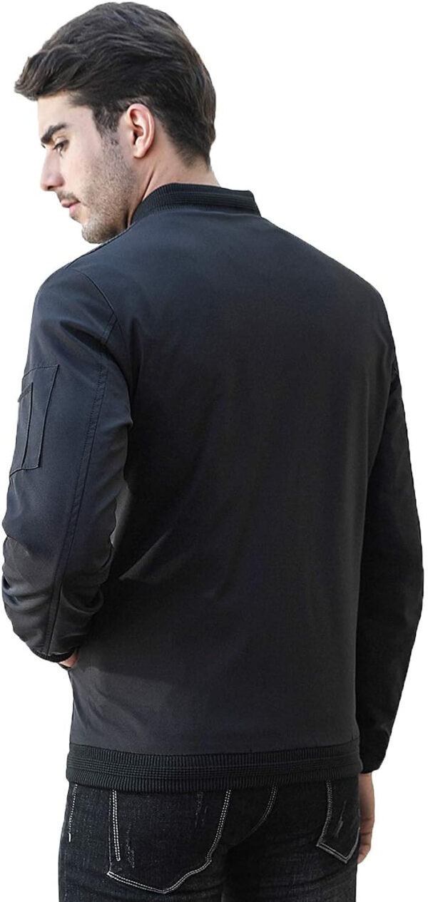 689c86ef5145b748f88c822afcb81f470dc26a03e4fea3f9ce986.jpg sandbank Men's Slim Fit Lightweight Softshell Flight Bomber Jacket Coat