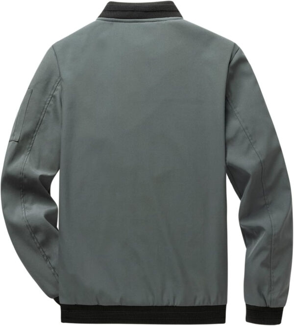 689c86f582a1f57ad54da31b7b0a620d3b2d1dd8dde432dadeb85.jpg sandbank Men's Slim Fit Lightweight Softshell Flight Bomber Jacket Coat