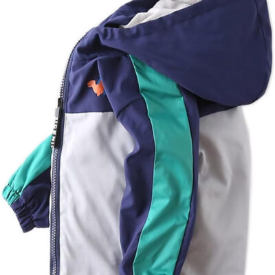 Boys' Hooded Dinosaur Jacket Windbreaker Outerwear