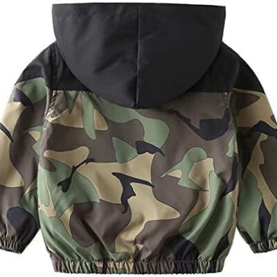 Boys' Hooded Dinosaur Jacket Windbreaker Outerwear