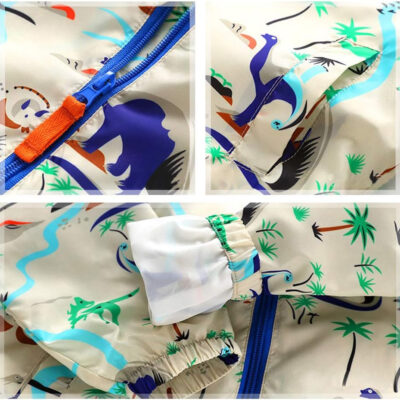 Boys' Hooded Dinosaur Jacket Windbreaker Outerwear