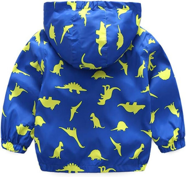 Boys' Hooded Dinosaur Jacket Windbreaker Outerwear