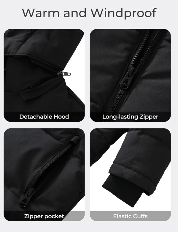 689c8818409c613239e7233db1fb9bd3e5e9a683b8867a4210a8d.jpg wantdo Boys' Winter Coat Puffer Jacket Waterproof Coat Hooded Zip Up