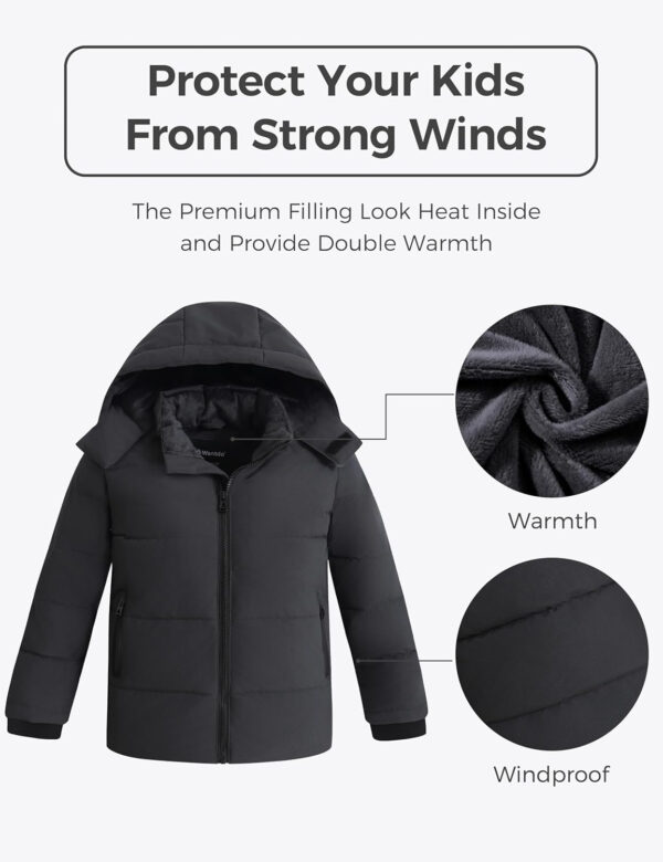689c881dc094882b56ab6281848a5c159269e972147c1cb9dbf95.jpg wantdo Boys' Winter Coat Puffer Jacket Waterproof Coat Hooded Zip Up