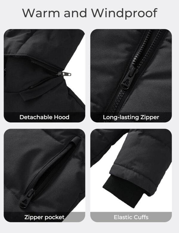689c88216be8c7991b207cff3419efd0d339d29b4b11cdbffeb8d.jpg wantdo Boys' Winter Coat Puffer Jacket Waterproof Coat Hooded Zip Up