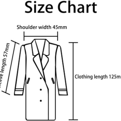 Meetoget 1/12 Scale Male Figure Doll Topcoat Windcheater Clothes for 6 inch Action Figure PM006US,Black