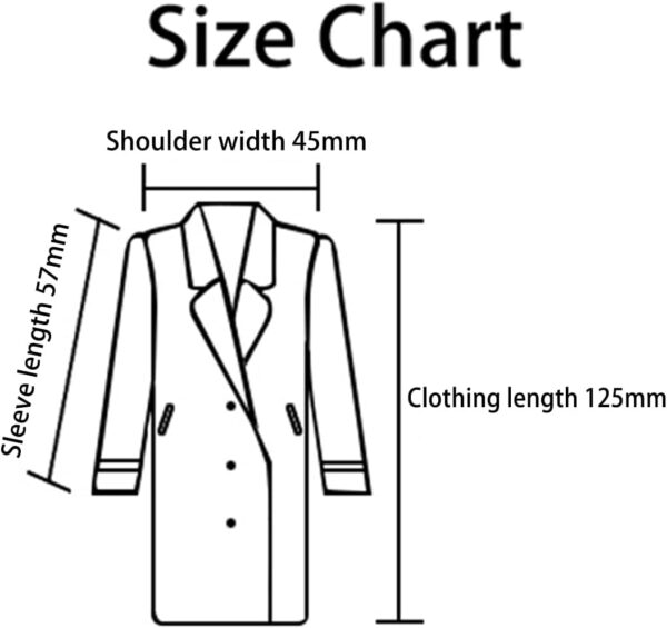 Meetoget 1/12 Scale Male Figure Doll Topcoat Windcheater Clothes for 6 inch Action Figure PM006US,Black