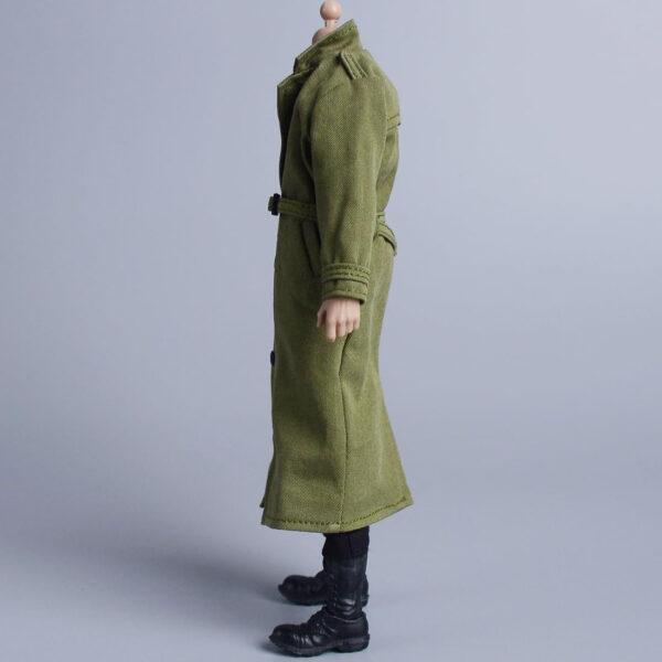 Meetoget 1/12 Scale Male Figure Doll Topcoat Windcheater Clothes for 6 inch Action Figure PM006US,Black