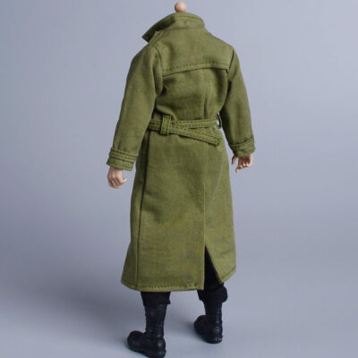 Meetoget 1/12 Scale Male Figure Doll Topcoat Windcheater Clothes for 6 inch Action Figure PM006US,Black
