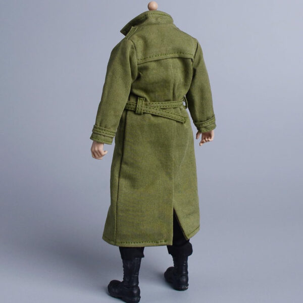 Meetoget 1/12 Scale Male Figure Doll Topcoat Windcheater Clothes for 6 inch Action Figure PM006US,Black