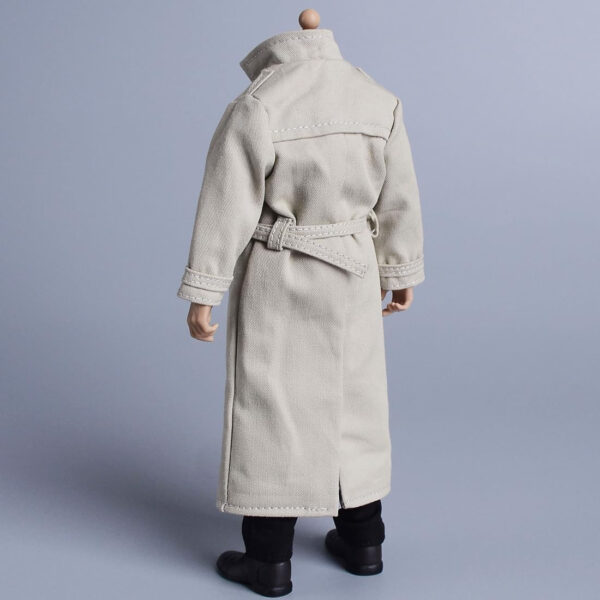 Meetoget 1/12 Scale Male Figure Doll Topcoat Windcheater Clothes for 6 inch Action Figure PM006US,Black