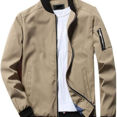 689c89fd79fb8fc77664f4c3dd2e8c1e4fd0250d924ab745081d7.jpg Lavnis Men's Flight Bomber Jacket Lightweight Softshell Coat Sportwear Zipper Windbreaker