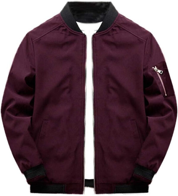 689c8a0f408319fdd2bf9c189936375350e09080b7d8eec321d7f.jpg Lavnis Men's Flight Bomber Jacket Lightweight Softshell Coat Sportwear Zipper Windbreaker