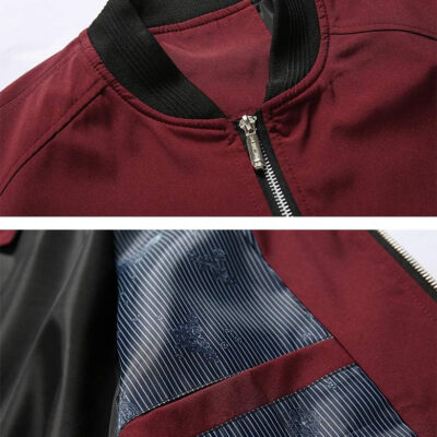 689c8a1232906b0f4752ee05035453ec4e4adec52c650423a2733.jpg Lavnis Men's Flight Bomber Jacket Lightweight Softshell Coat Sportwear Zipper Windbreaker