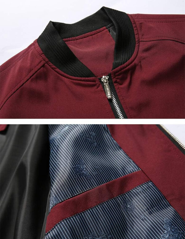 689c8a1232906b0f4752ee05035453ec4e4adec52c650423a2733.jpg Lavnis Men's Flight Bomber Jacket Lightweight Softshell Coat Sportwear Zipper Windbreaker