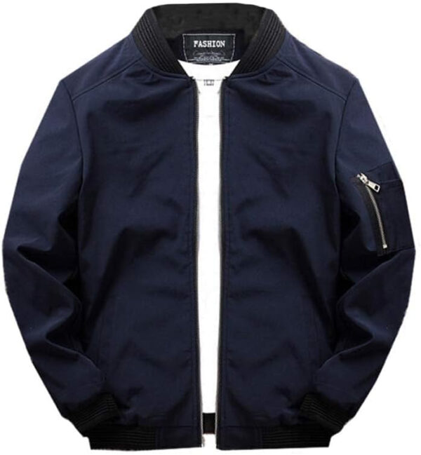 689c8a17293ce0f3db42b1ccc50dddae13b2f2474978b7cbb9909.jpg Lavnis Men's Flight Bomber Jacket Lightweight Softshell Coat Sportwear Zipper Windbreaker