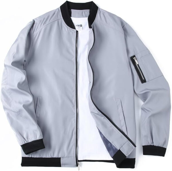 689c8a2197b31afb3df57ad95059f9fb187d861d781261e49e850.jpg Lavnis Men's Flight Bomber Jacket Lightweight Softshell Coat Sportwear Zipper Windbreaker