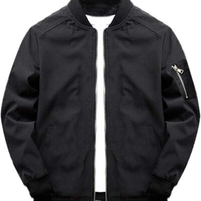 689c8a28efc9695e23deca8da005d5d53a02945cf9a65d9881fe0.jpg Lavnis Men's Flight Bomber Jacket Lightweight Softshell Coat Sportwear Zipper Windbreaker