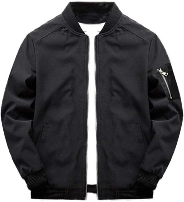 689c8a28efc9695e23deca8da005d5d53a02945cf9a65d9881fe0.jpg Lavnis Men's Flight Bomber Jacket Lightweight Softshell Coat Sportwear Zipper Windbreaker