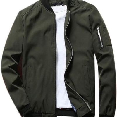 689c8a3b1637ddd22553a25e1c2d60653aace6d0d815df3f9a708.jpg Lavnis Men's Flight Bomber Jacket Lightweight Softshell Coat Sportwear Zipper Windbreaker