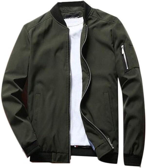689c8a3b1637ddd22553a25e1c2d60653aace6d0d815df3f9a708.jpg Lavnis Men's Flight Bomber Jacket Lightweight Softshell Coat Sportwear Zipper Windbreaker