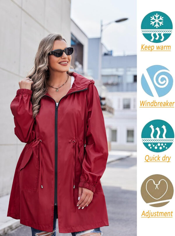 IN'VOLAND womens Windbreaker,raincoat