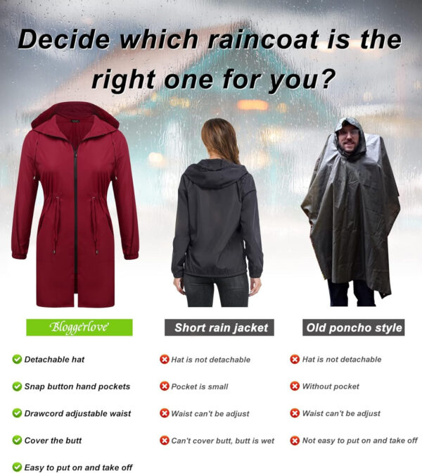 IN'VOLAND womens Windbreaker,raincoat