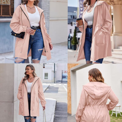 IN'VOLAND womens Windbreaker,raincoat