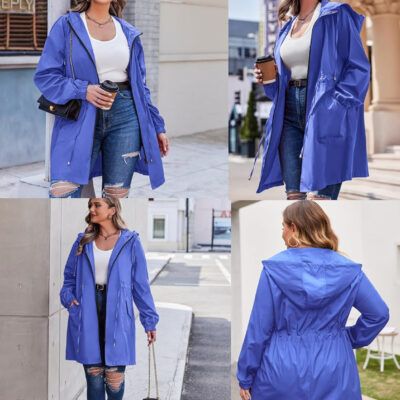 IN'VOLAND womens Windbreaker,raincoat