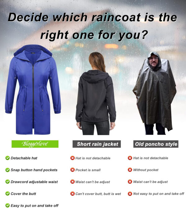 IN'VOLAND womens Windbreaker,raincoat