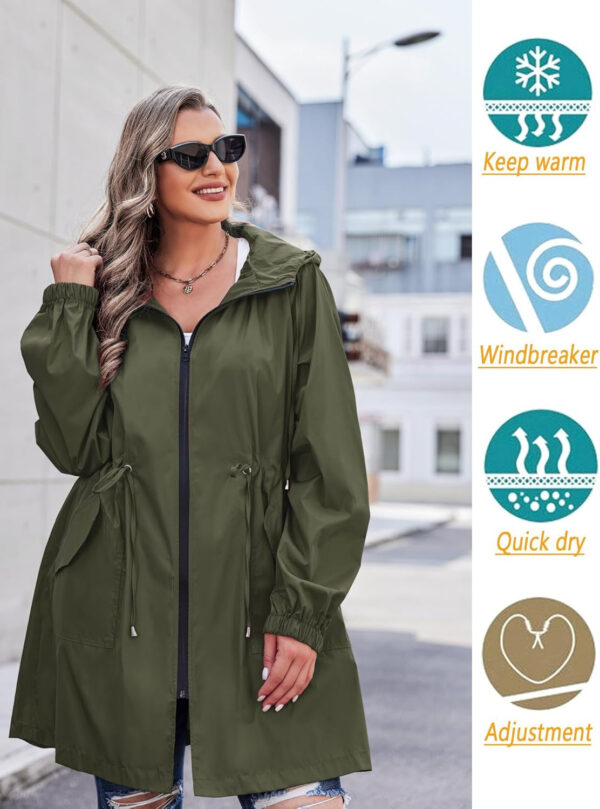 IN'VOLAND womens Windbreaker,raincoat