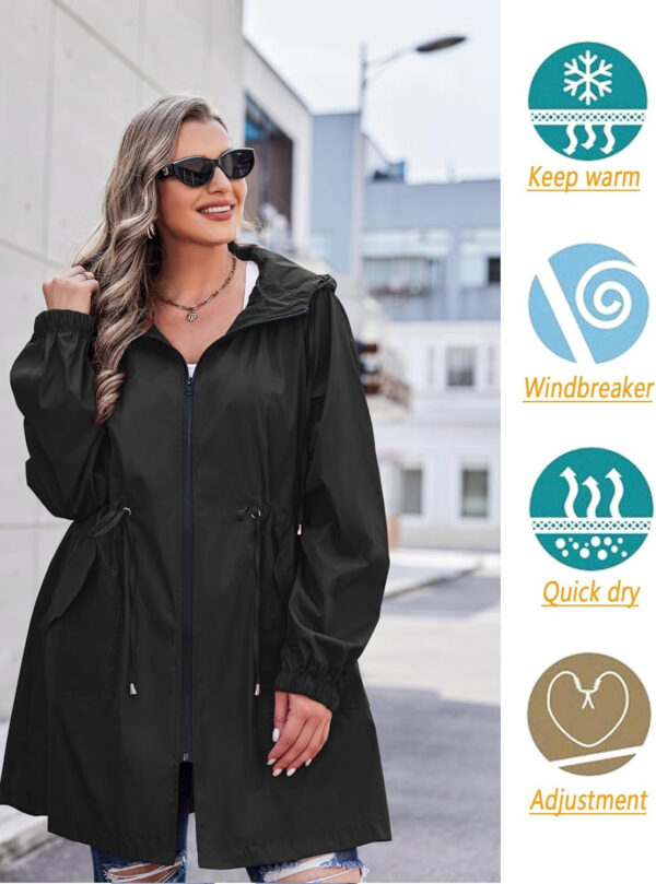 IN'VOLAND womens Windbreaker,raincoat